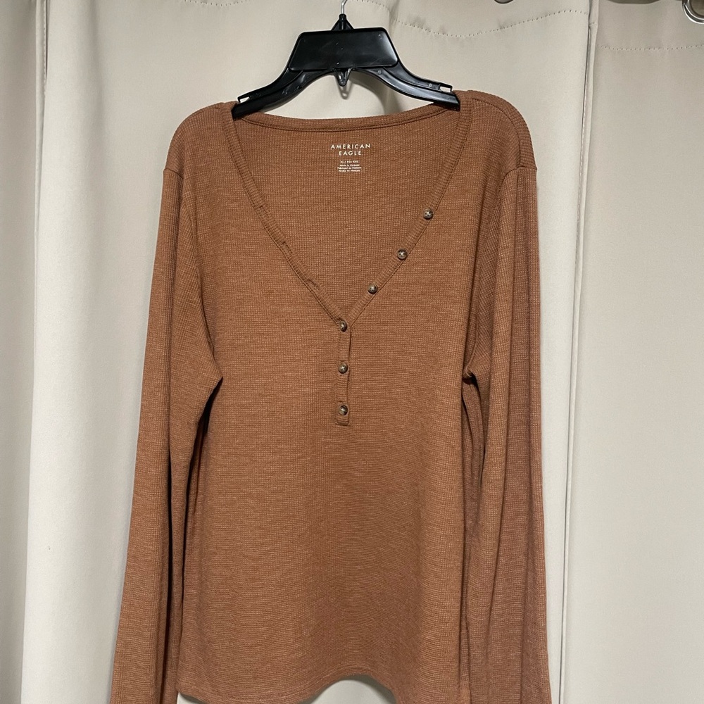 American Eagle Outfitters Brown Women's Top